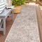 World Rug Gallery Contemporary Geometric Weather Resistant Indoor/Outdoor Runner Rug 2' x 7' Beige 4028BEIGE2X7 - alternate 1